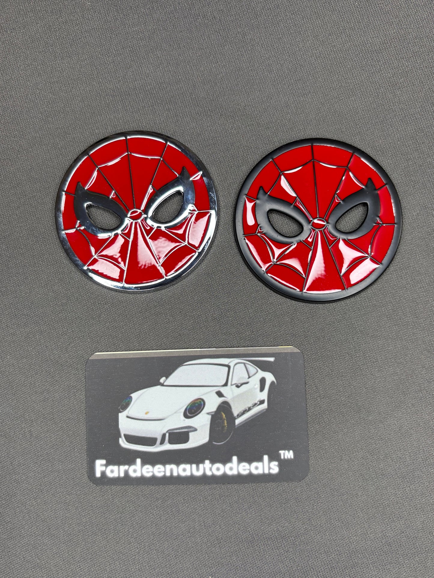 Premium Metal Spider Face Logo Emblem for Cars
