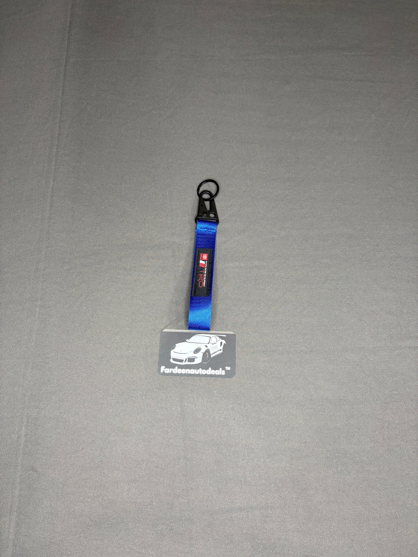 TRD Blue Double-Layer Fabric Car Keychain