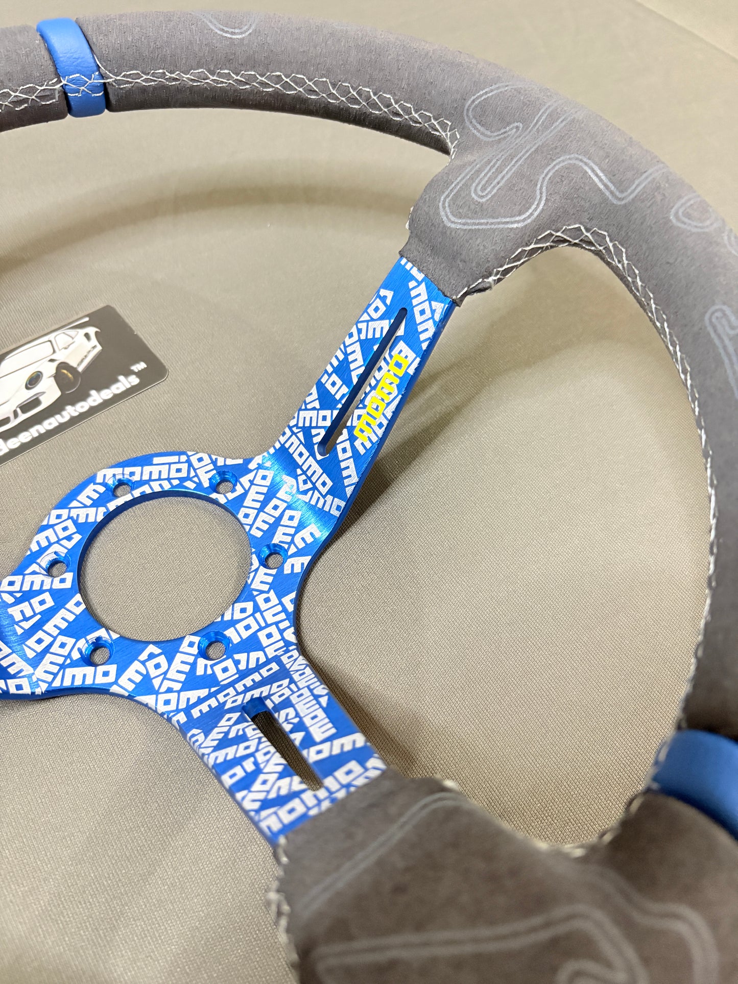 Momo 14 Inch Alcantara Universal JDM Steering Wheel