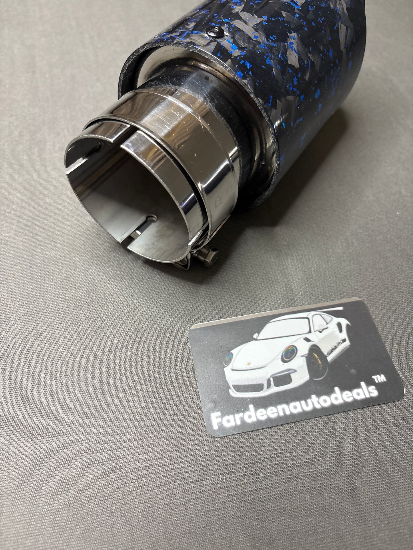 Akrapovic Blue Forged Carbon Fiber Single Exhaust Tip