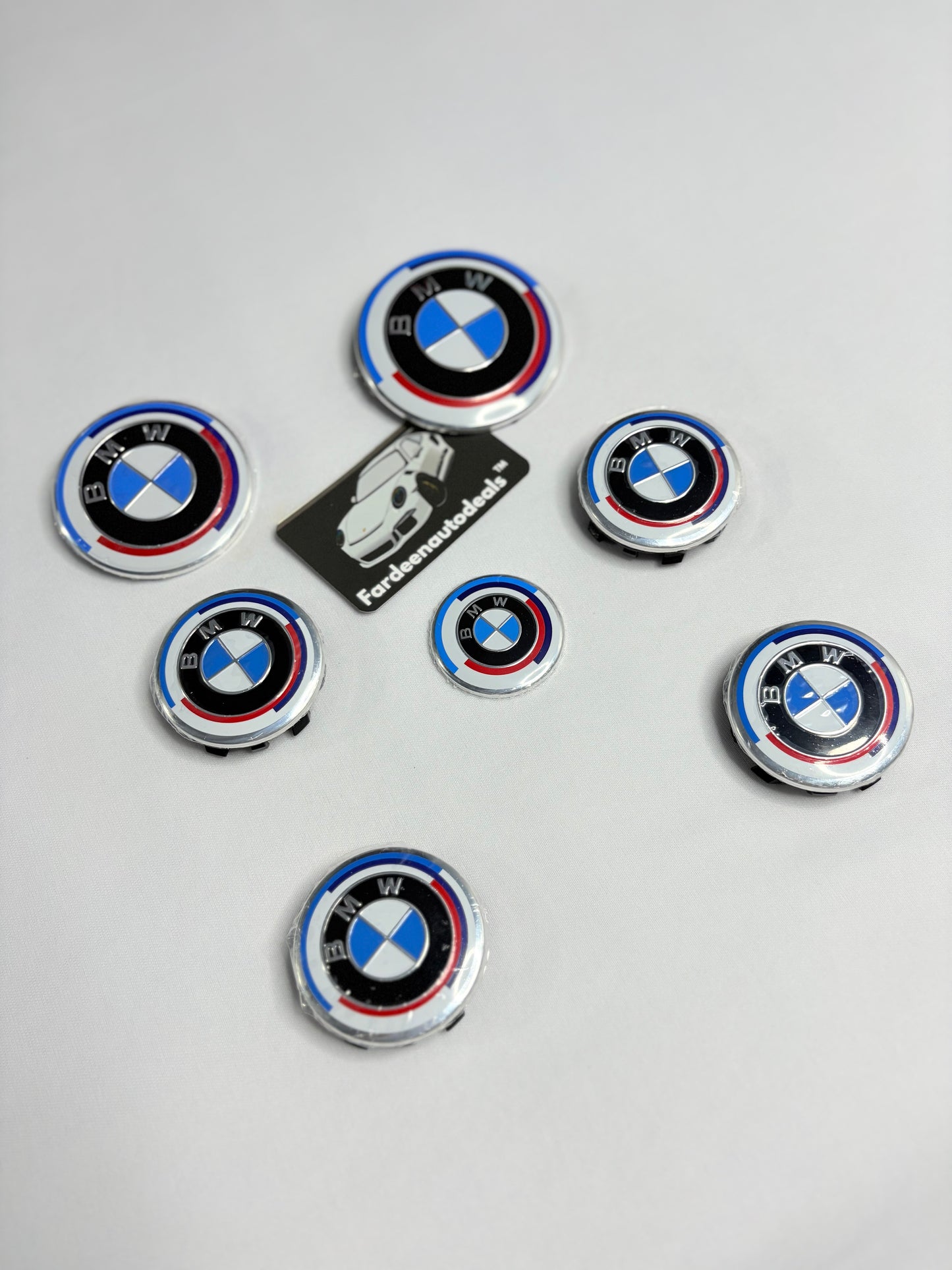 BMW 50th Anniversary Emblems | Set of 7 Replacement Logos