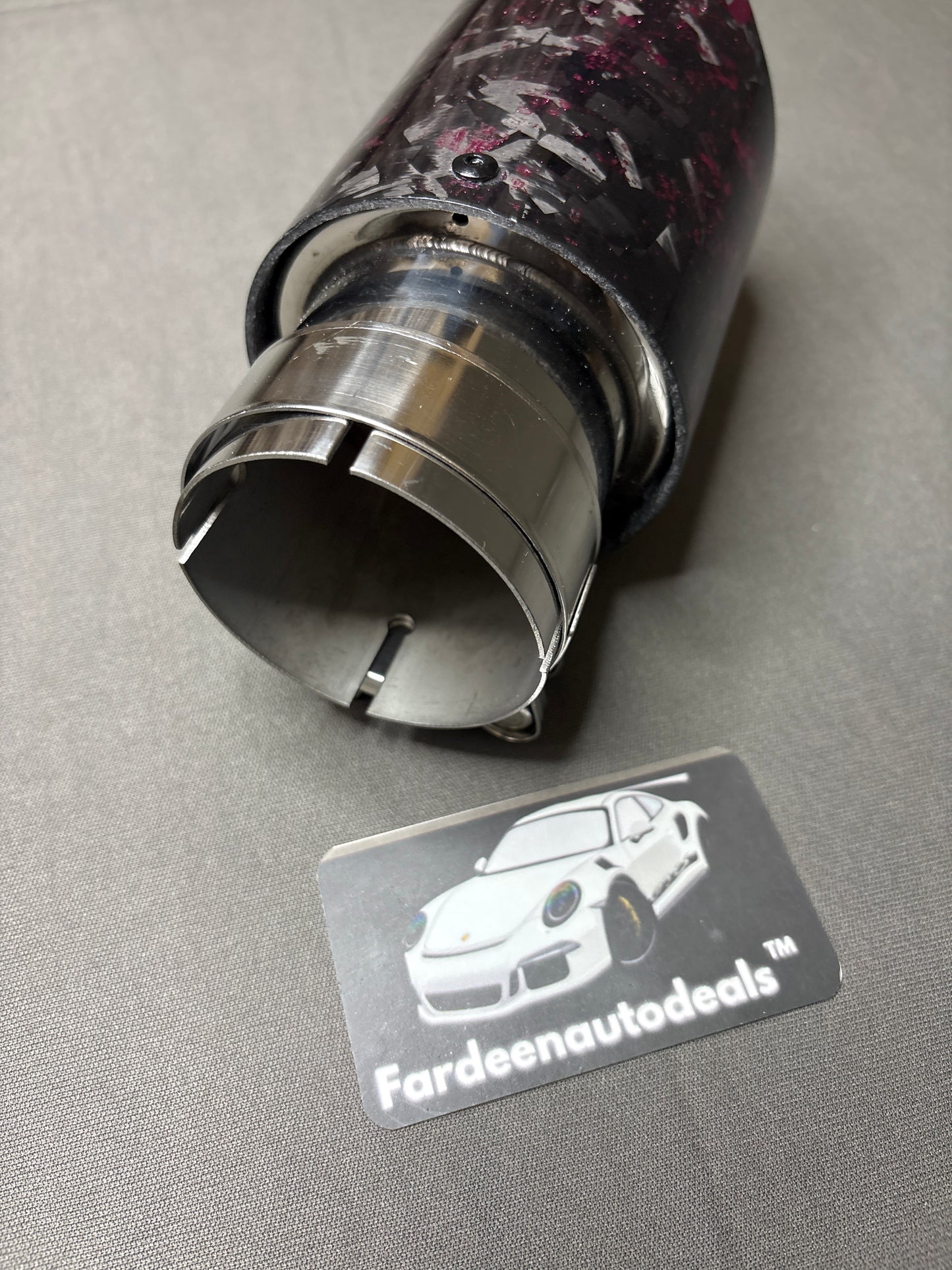 Akrapovic Pink Forged Carbon Fiber Single Exhaust Tip