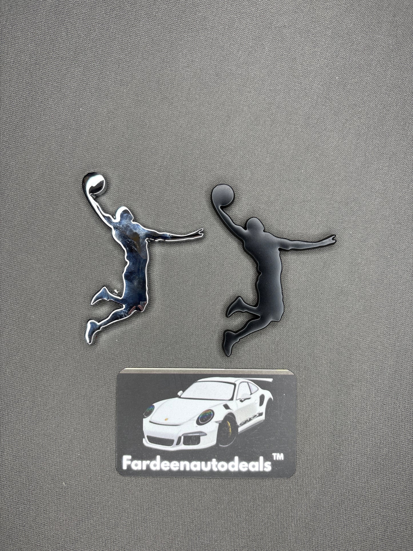 Jumpman Style Basketball Player Logo Emblem – Premium Metal Car Badge