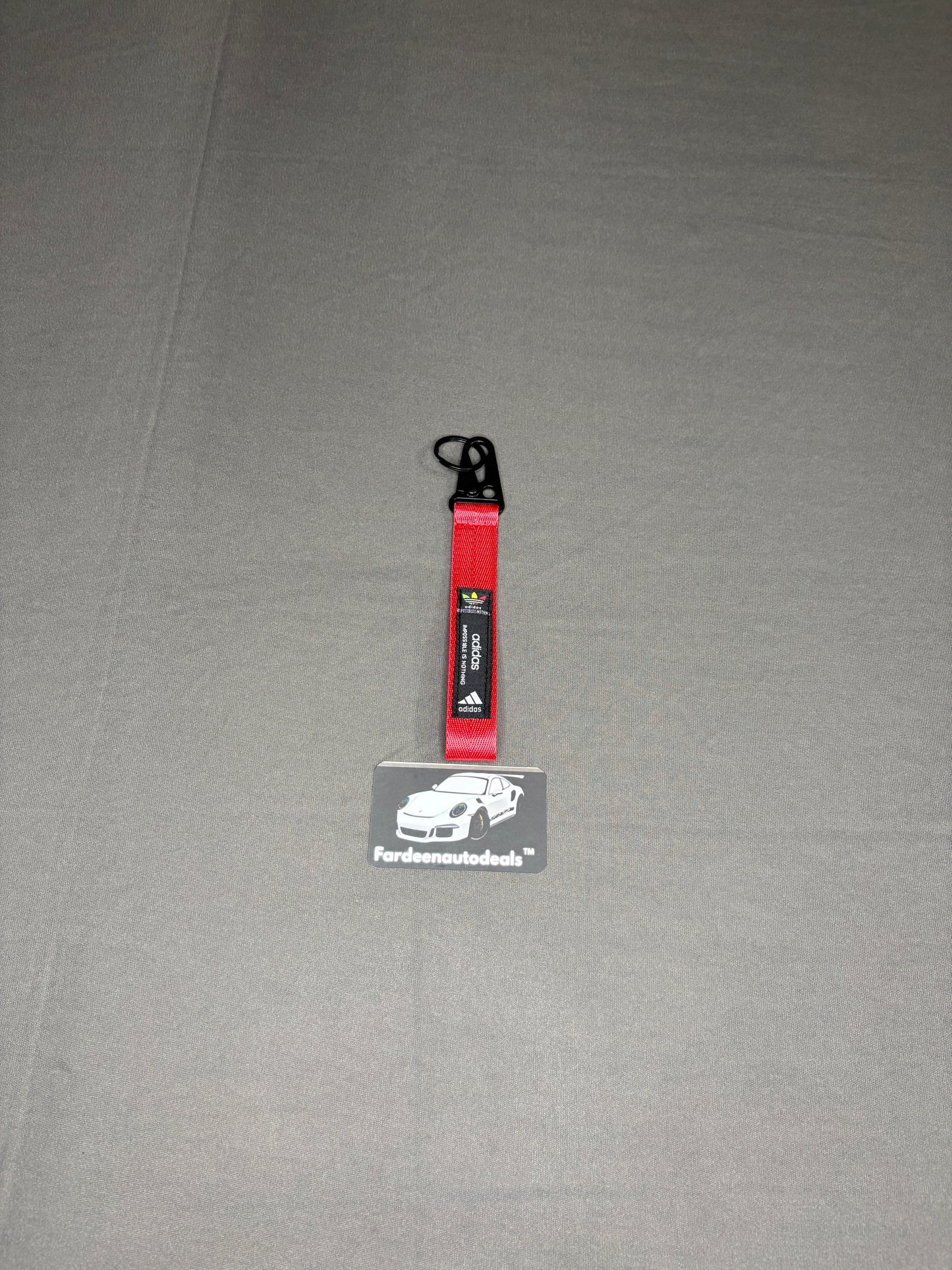 Adidas Originals Red Double-Layer Fabric Car Keychain