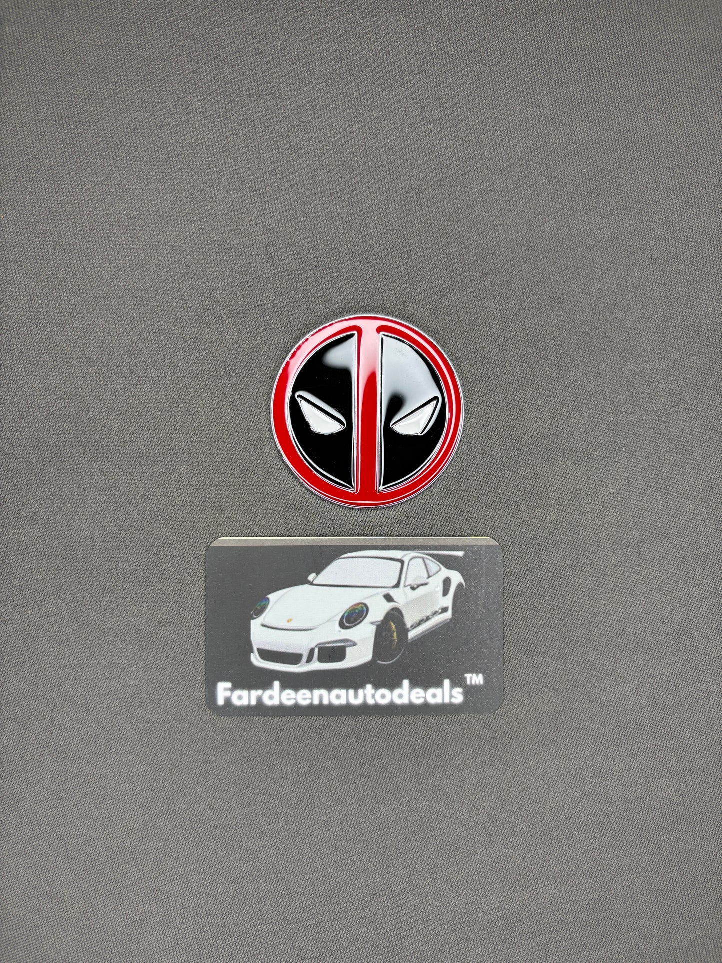 Premium Metal Deadpool Face Logo Emblem for Cars