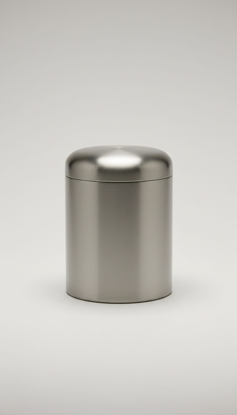 Soft Pewter Storage Canister Airtight Seal