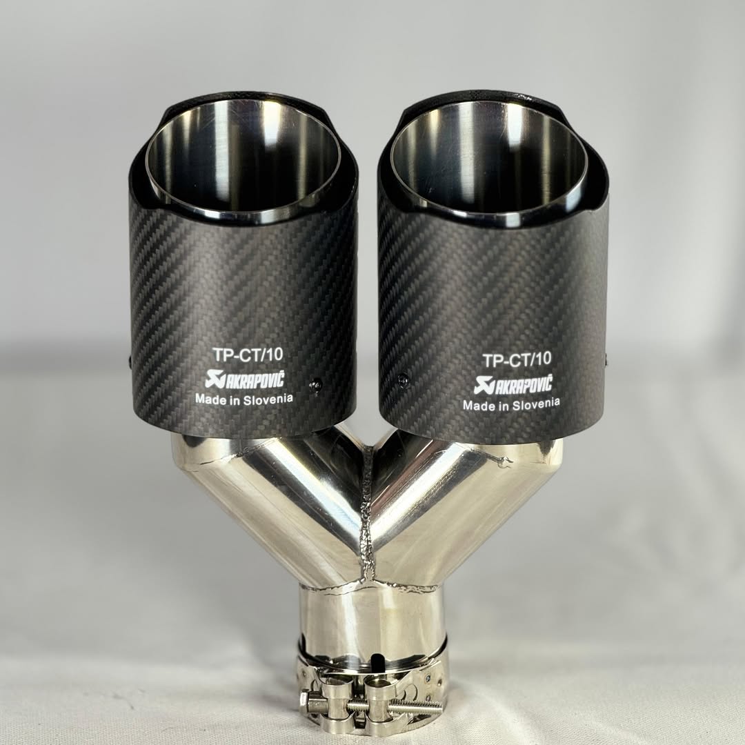 Akrapovic Exhaust Tip | Matte Carbon Dual Tip