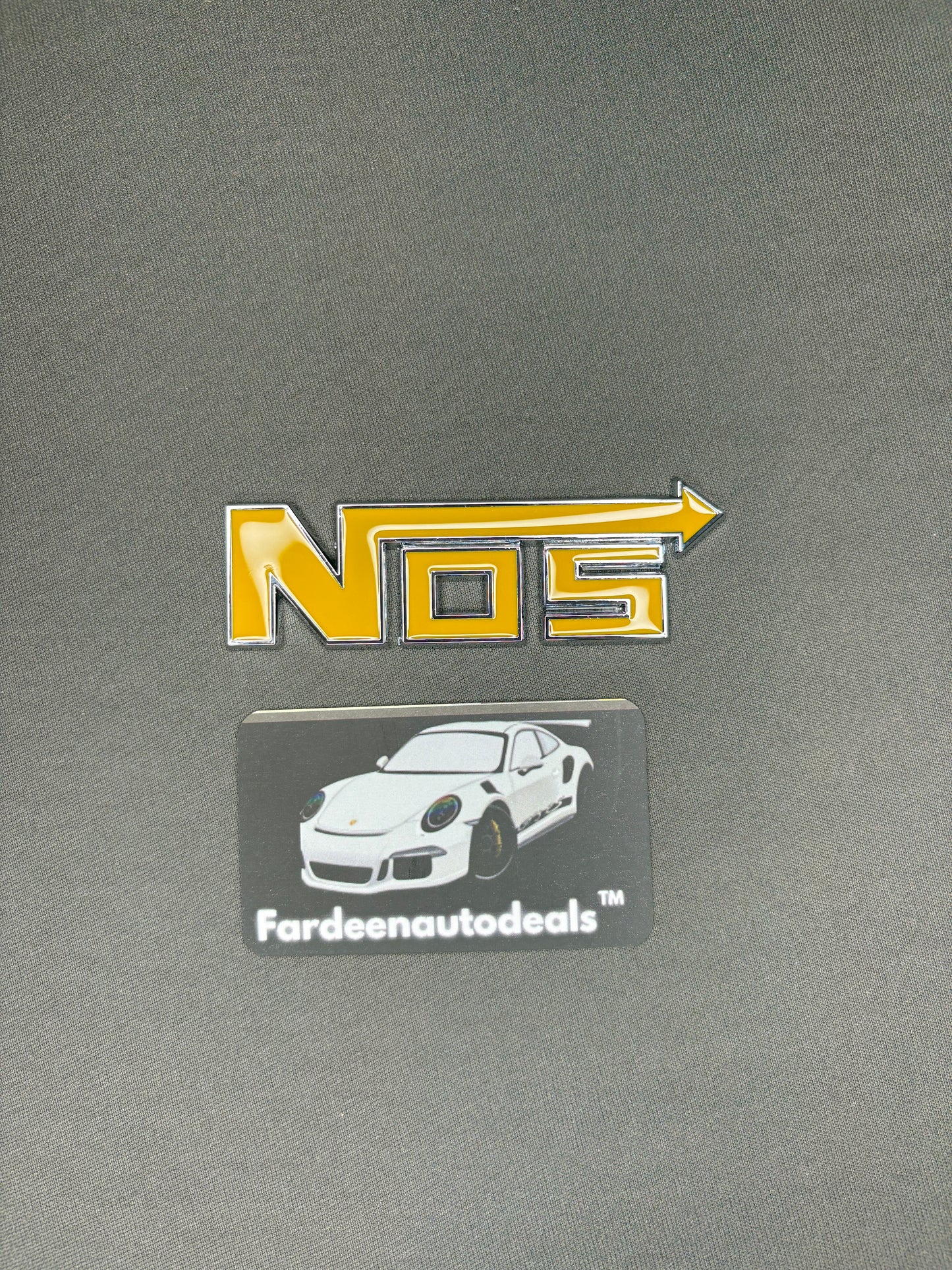 Premium Metal NOS Logo Emblem for Cars – Sporty Performance Style Badge