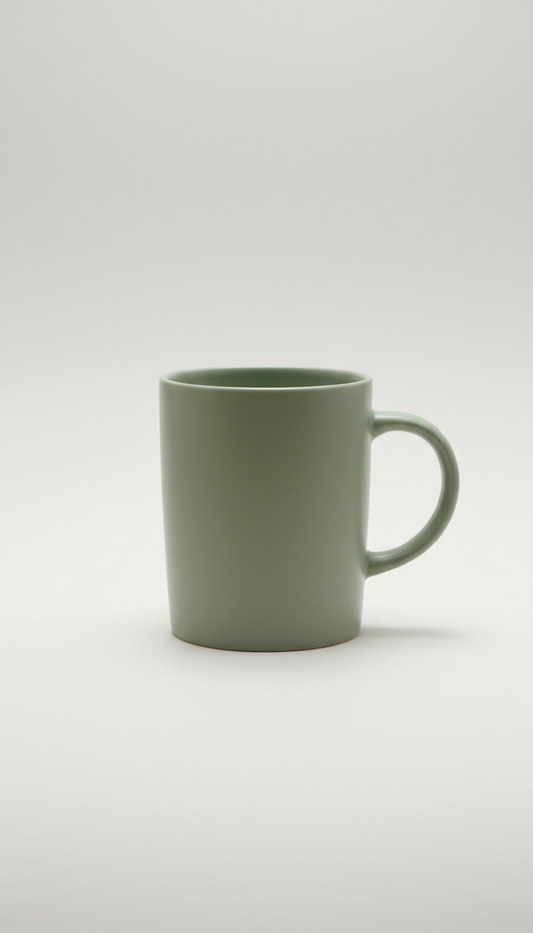 Sage Tint Ceramic Mug Wide Handle