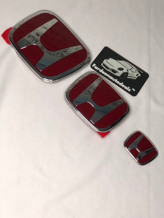 Honda JDM Type R Emblems (Set Of 3) | Replacement Logos