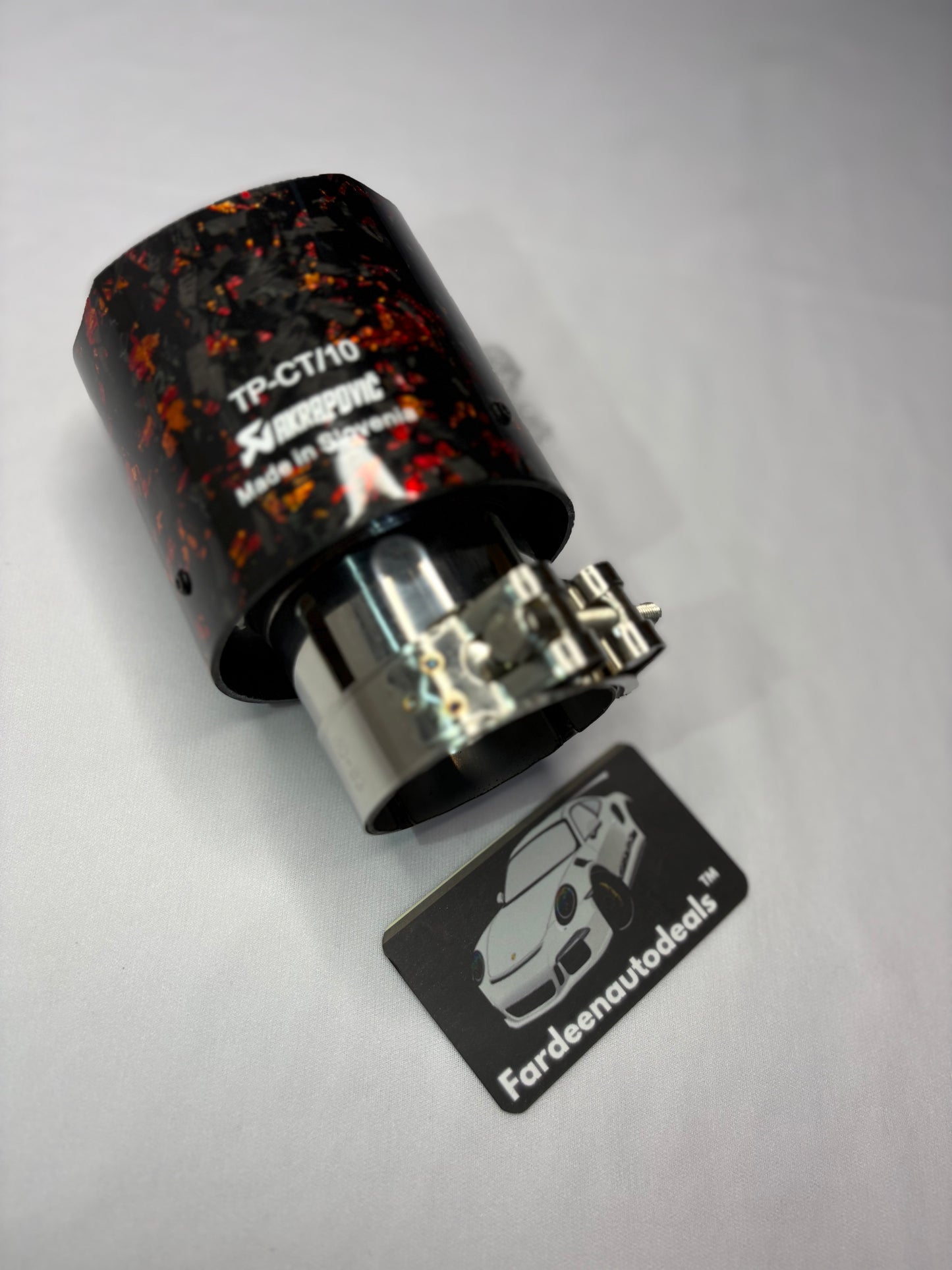 Akrapovic Exhaust Tip | Red Forged Carbon Single Tip