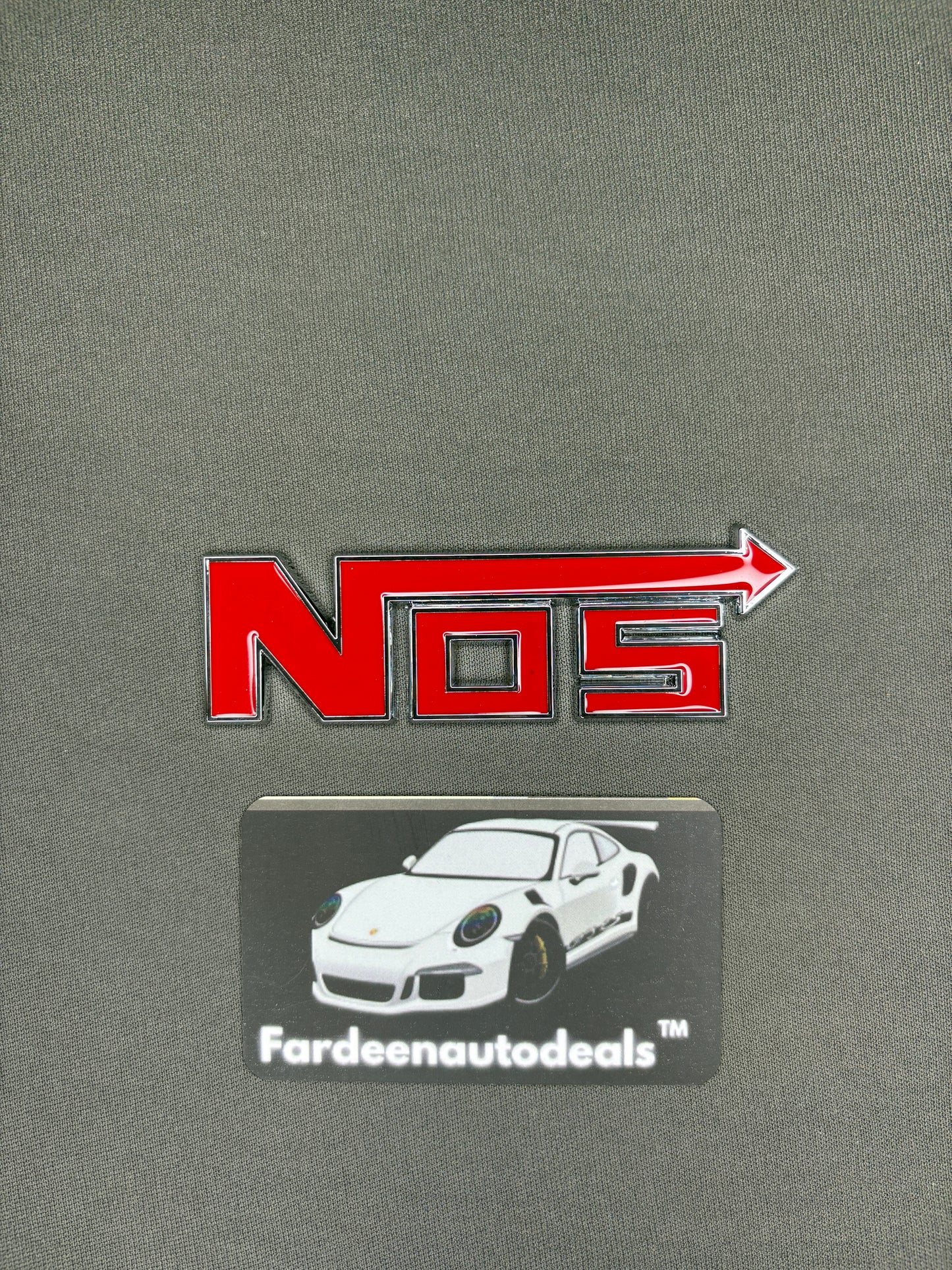 Premium Metal NOS Logo Emblem for Cars – Sporty Performance Style Badge
