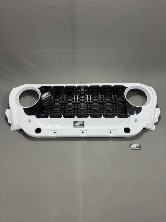 MAHINDRA THAR ROXX GRILL WRANGLER RUBICON STYLED 7 SLOTS ABS FRONT GRILL GLOSS BLACK FOR MAHINDRA THAR 2020