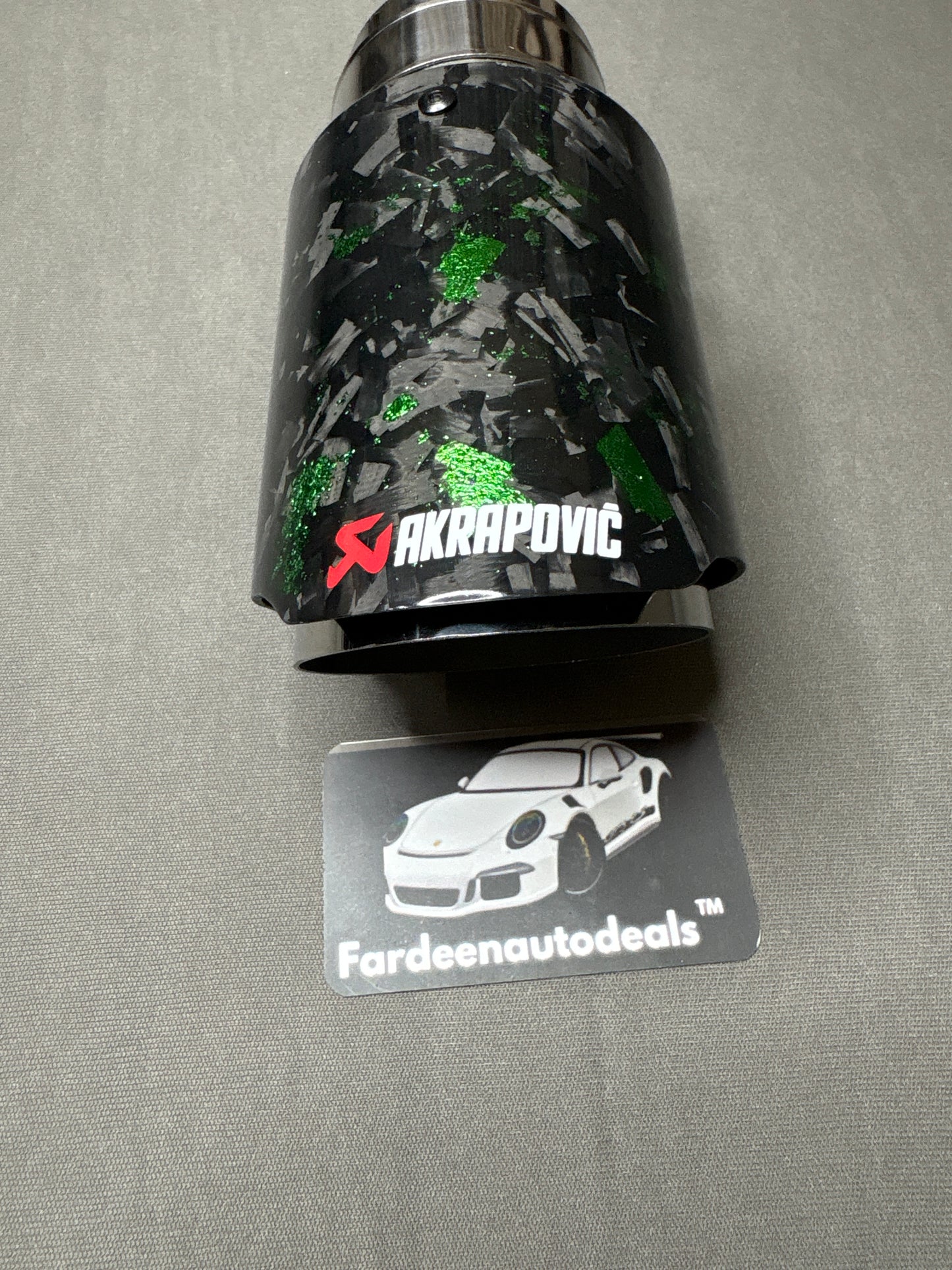 Akrapovic Green Forged Carbon Fiber Single Exhaust Tip