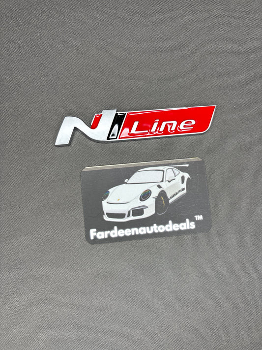 N Line Logo Emblem – Premium Metal Car Badge for Hyundai N Line