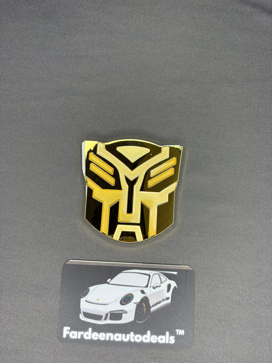 Transformers Style Premium Metal Car Emblem Badge