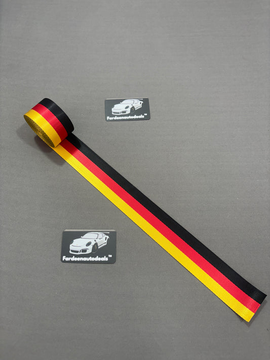 Imported Germany Flag Style Seat Belt Webbing (Single Piece) – Sporty Interior Upgrade