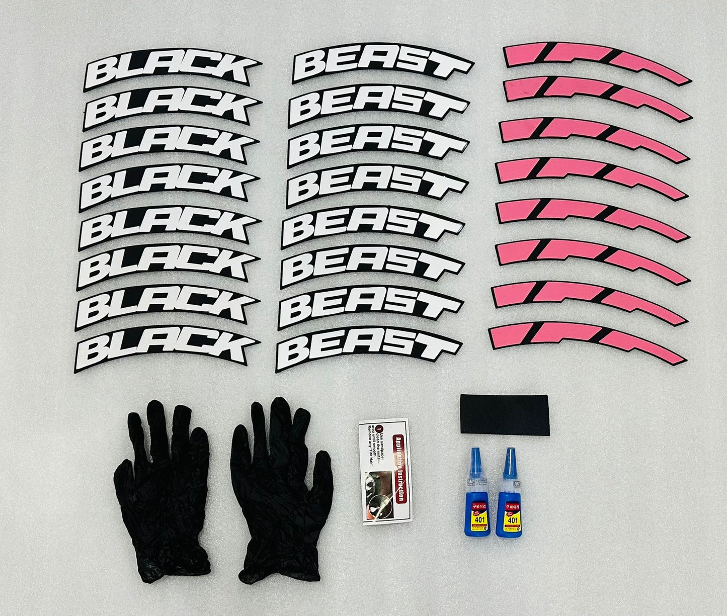 TYRE STICKERS SET OF 1 CAR