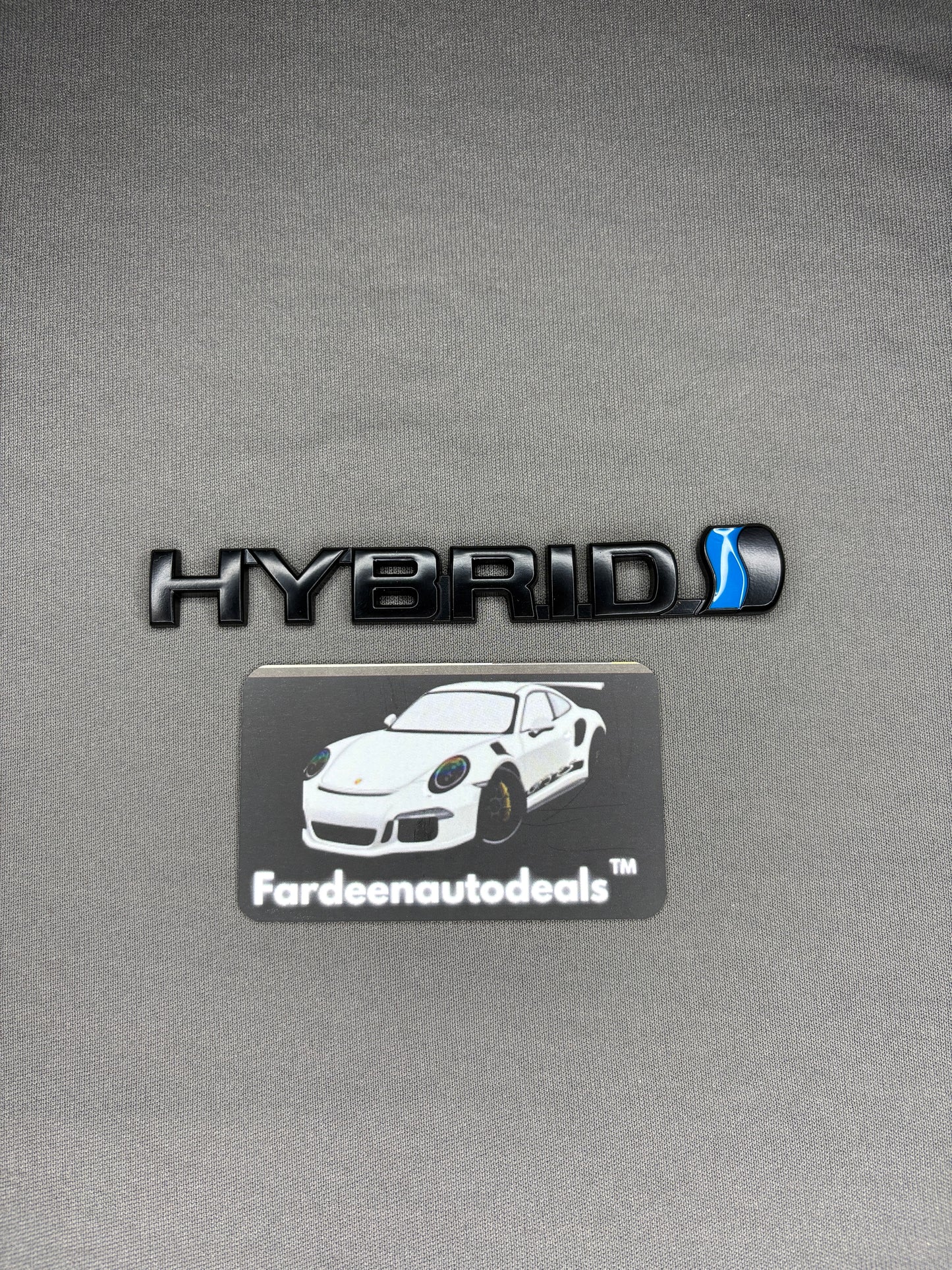 HYBRID Premium Metal Logo Emblem – Car Exterior Decorative Badge