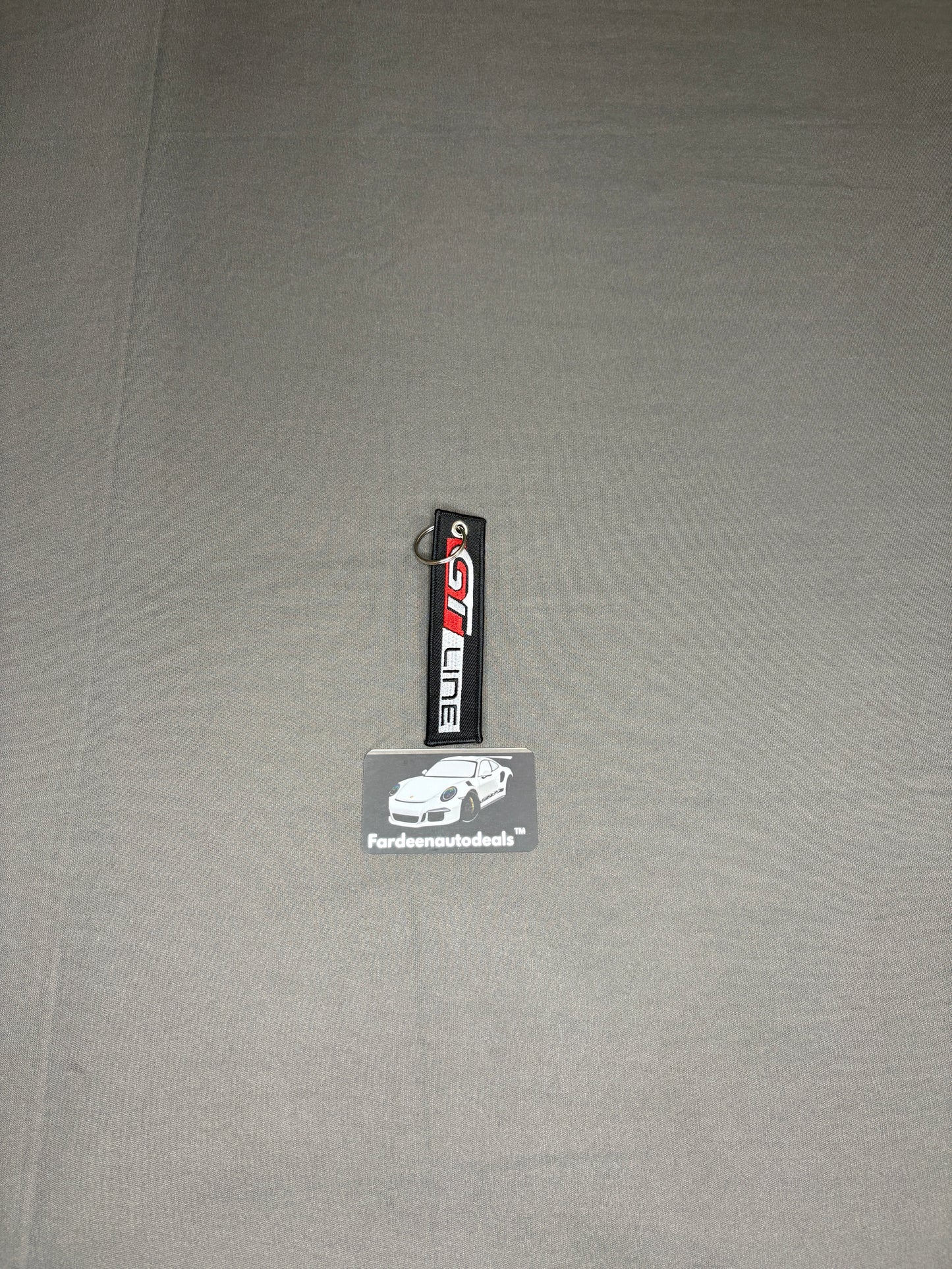 GT Line Black Single-Layer Fabric Car Keychain
