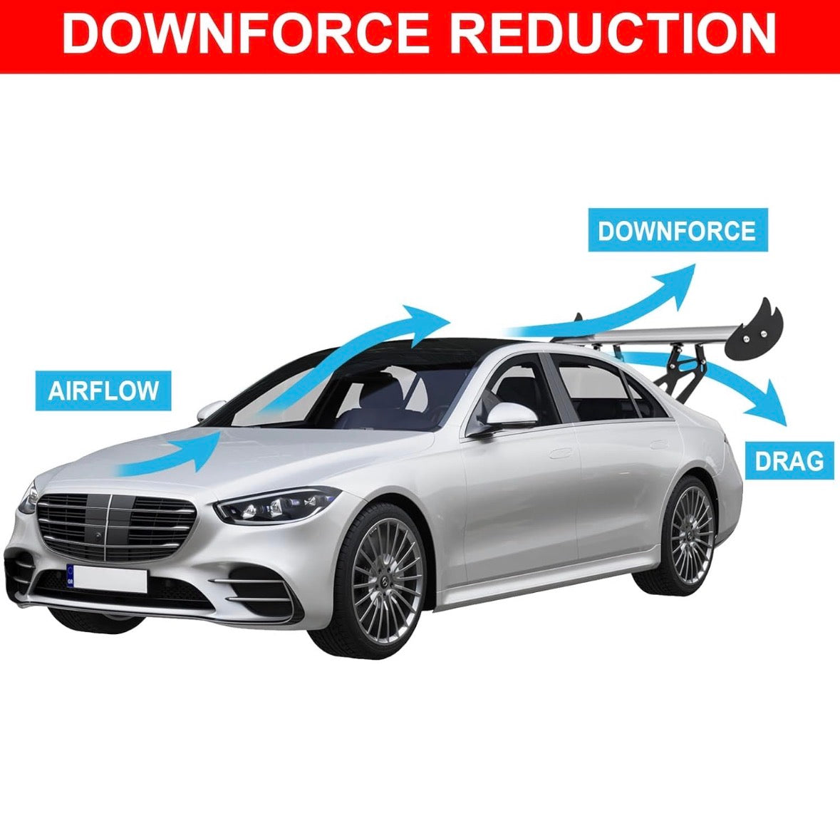 Aluminium big wings spoiler