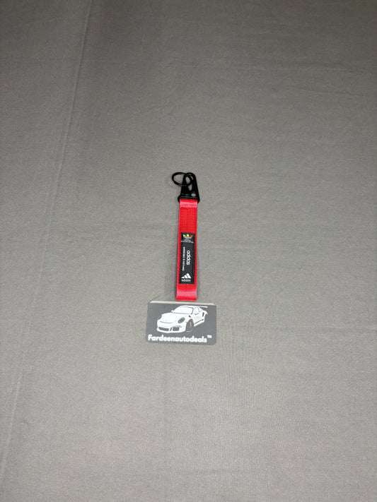 Adidas Originals Red Double-Layer Fabric Car Keychain