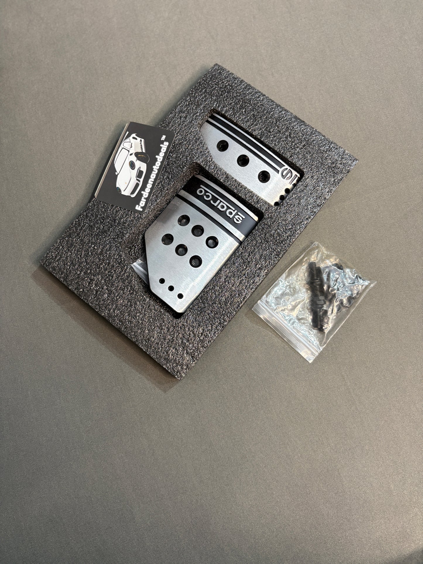 Sparco 3-Piece Racing Pedal Kit – Universal Fit for Automatic Cars