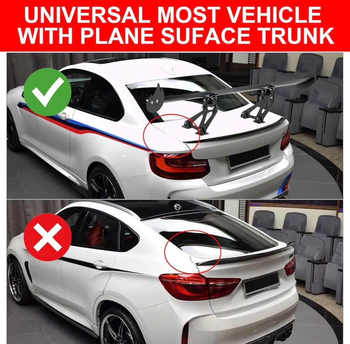 Aluminium big wings spoiler