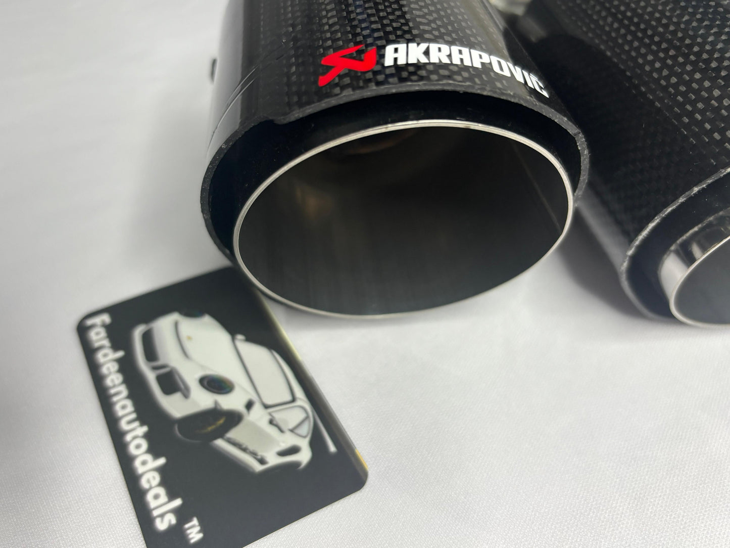Akrapovic dual exhaust tip|Gloss Carbon fiber