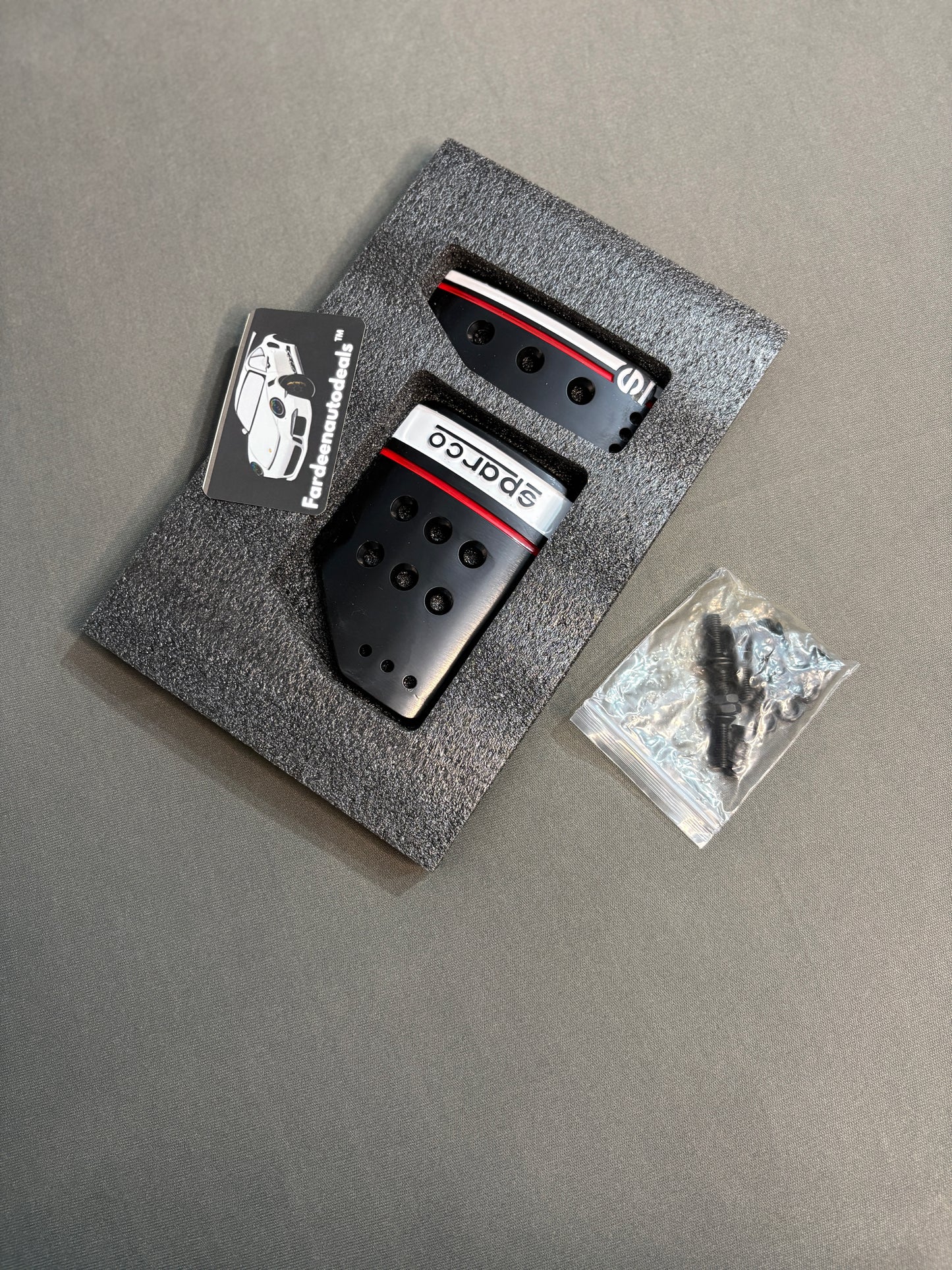 Sparco 3-Piece Racing Pedal Kit – Universal Fit for Automatic Cars