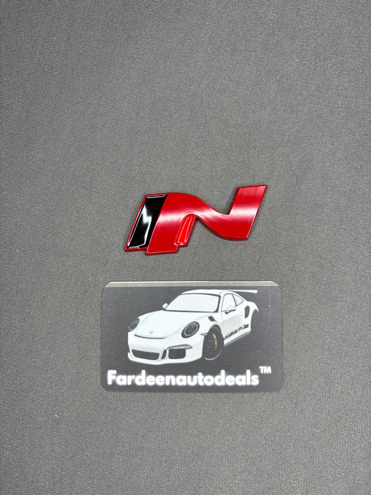 Hyundai i20 N Line Logo Emblem – Premium Metal N Badge