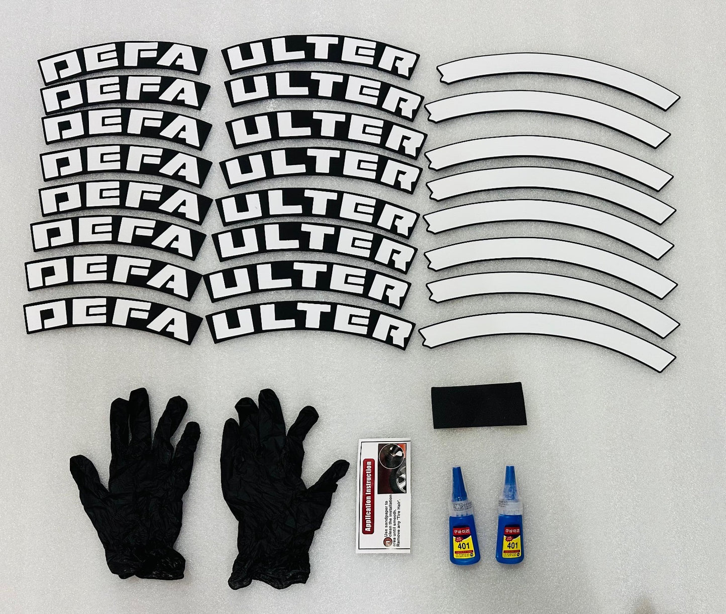 TYRE STICKERS SET OF 1 CAR
