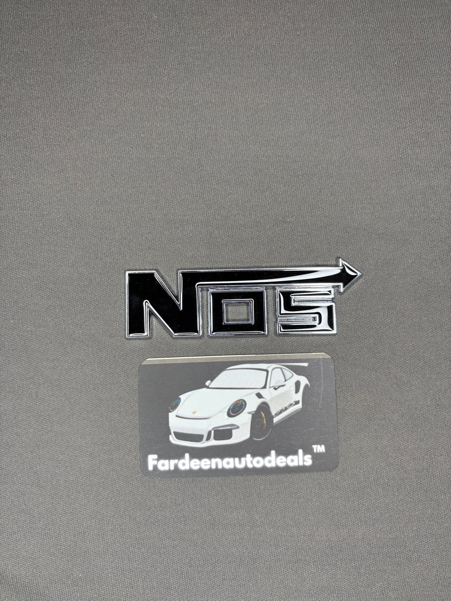 Premium Metal NOS Logo Emblem for Cars – Sporty Performance Style Badge