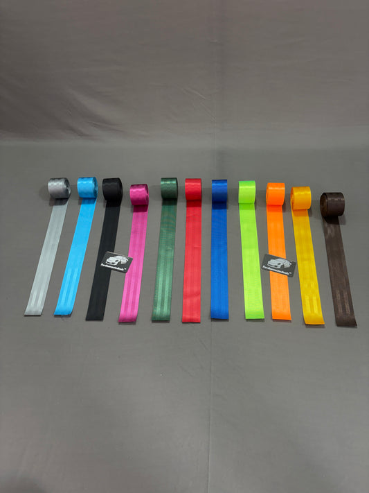 Imported Plain Color Seat Belt Webbing (Single Piece) – Custom Interior Upgrade (Multiple Colors Available)