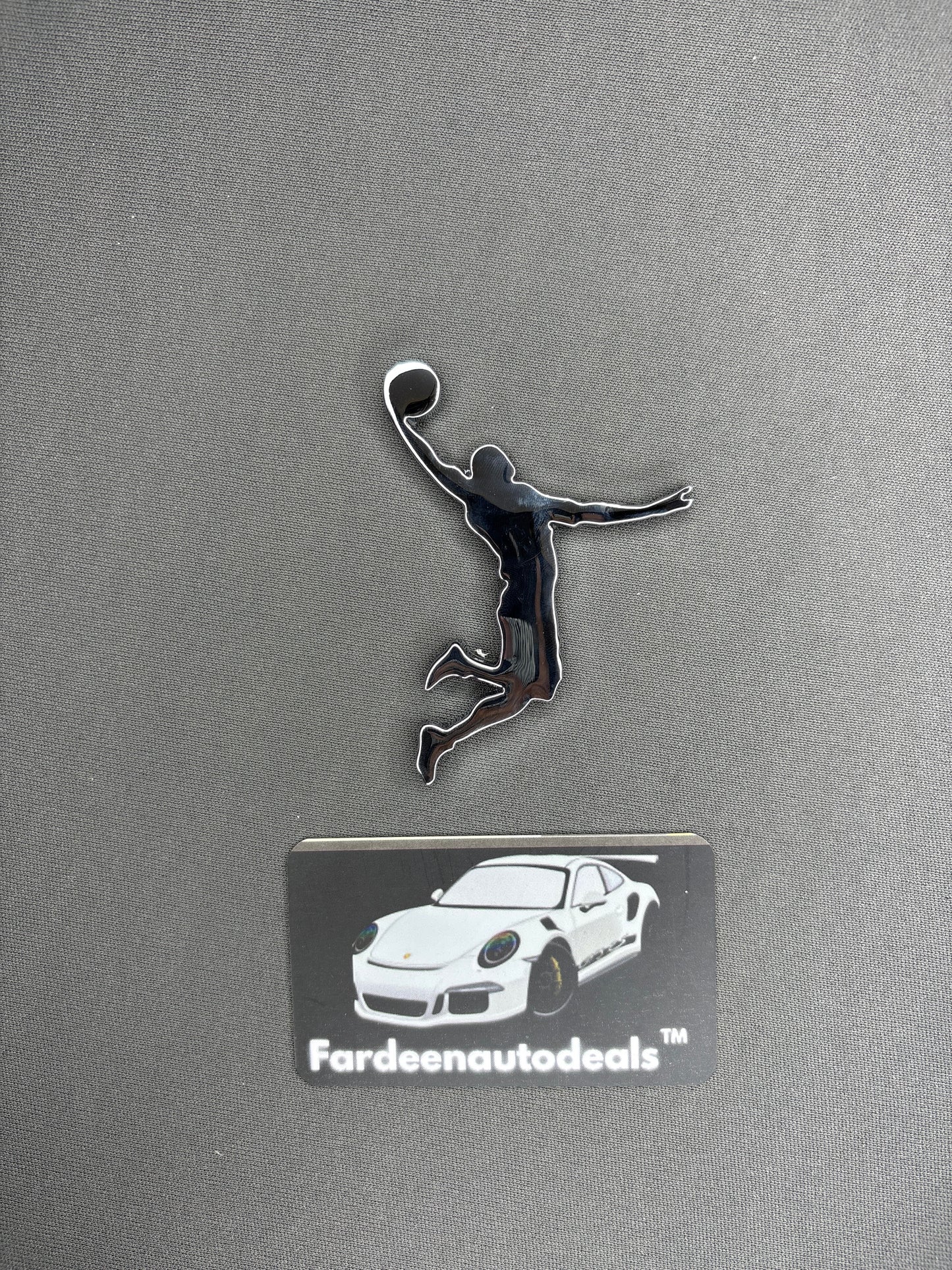 Jumpman Style Basketball Player Logo Emblem – Premium Metal Car Badge