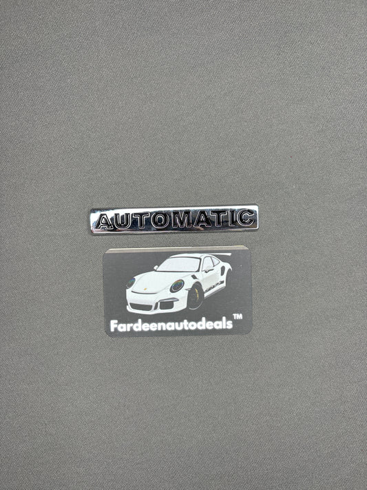 AUTOMATIC Logo Emblem – Premium Metal Car Badge