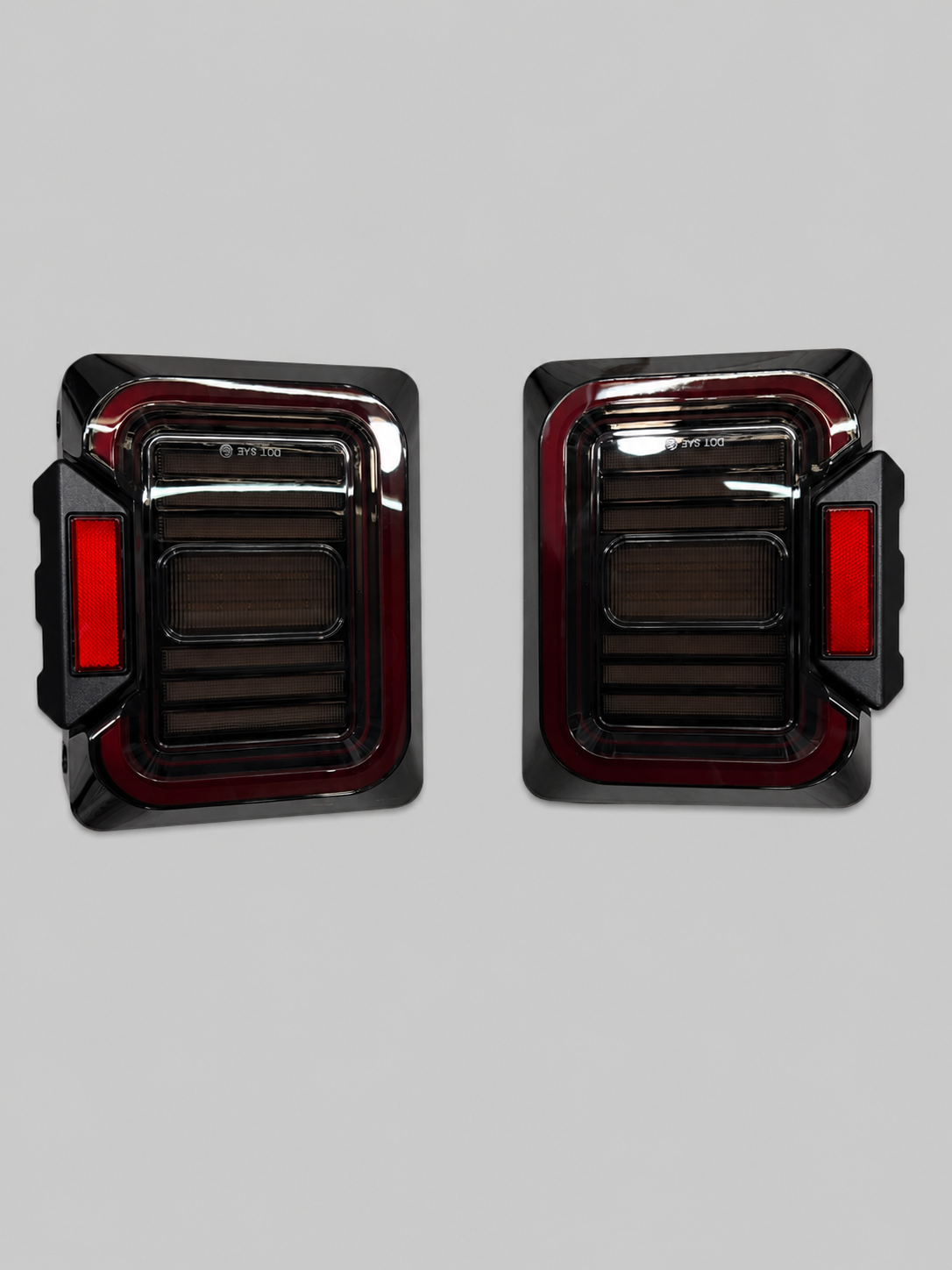 Mahindra Thar Wrangler-Inspired LED Tail Lights | Smoke + Red | Welcome Feature