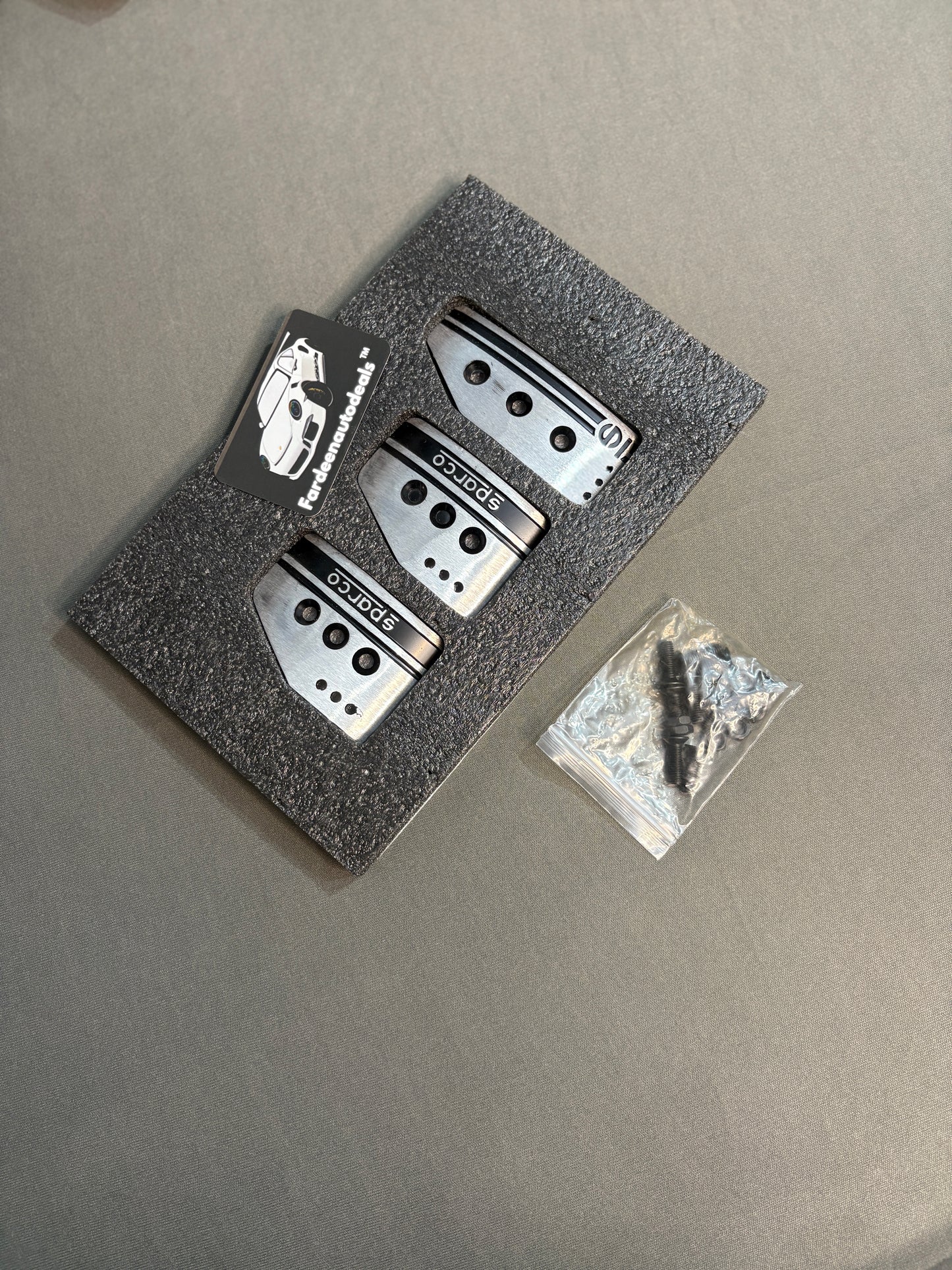 Sparco 3-Piece Racing Pedal Kit – Universal Fit for Manual Cars