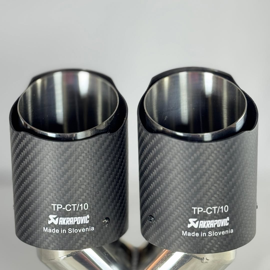 Akrapovic Exhaust Tip | Matte Carbon Dual Tip