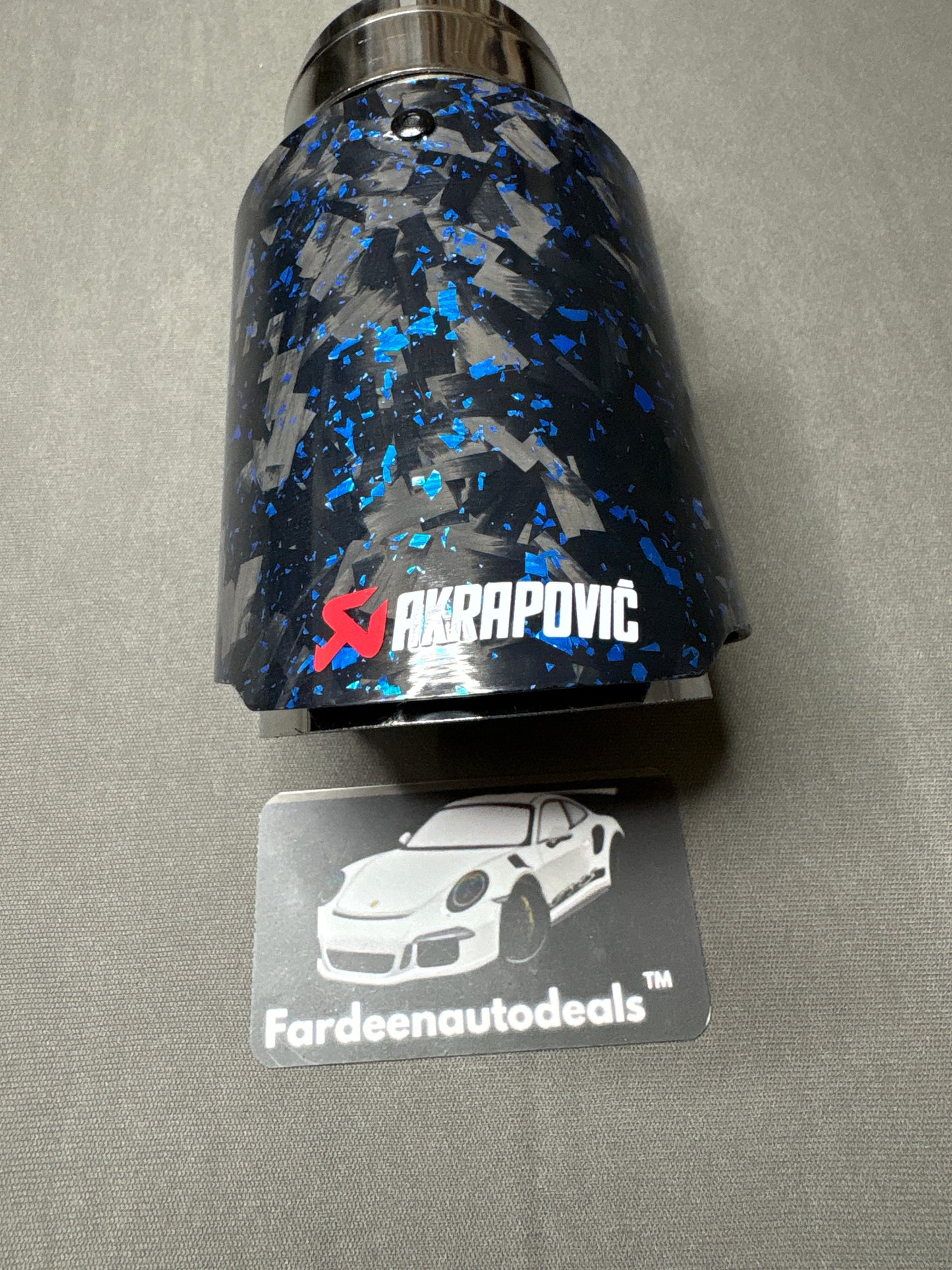 Akrapovic Royal Blue Forged Carbon Fiber Single Exhaust Tip