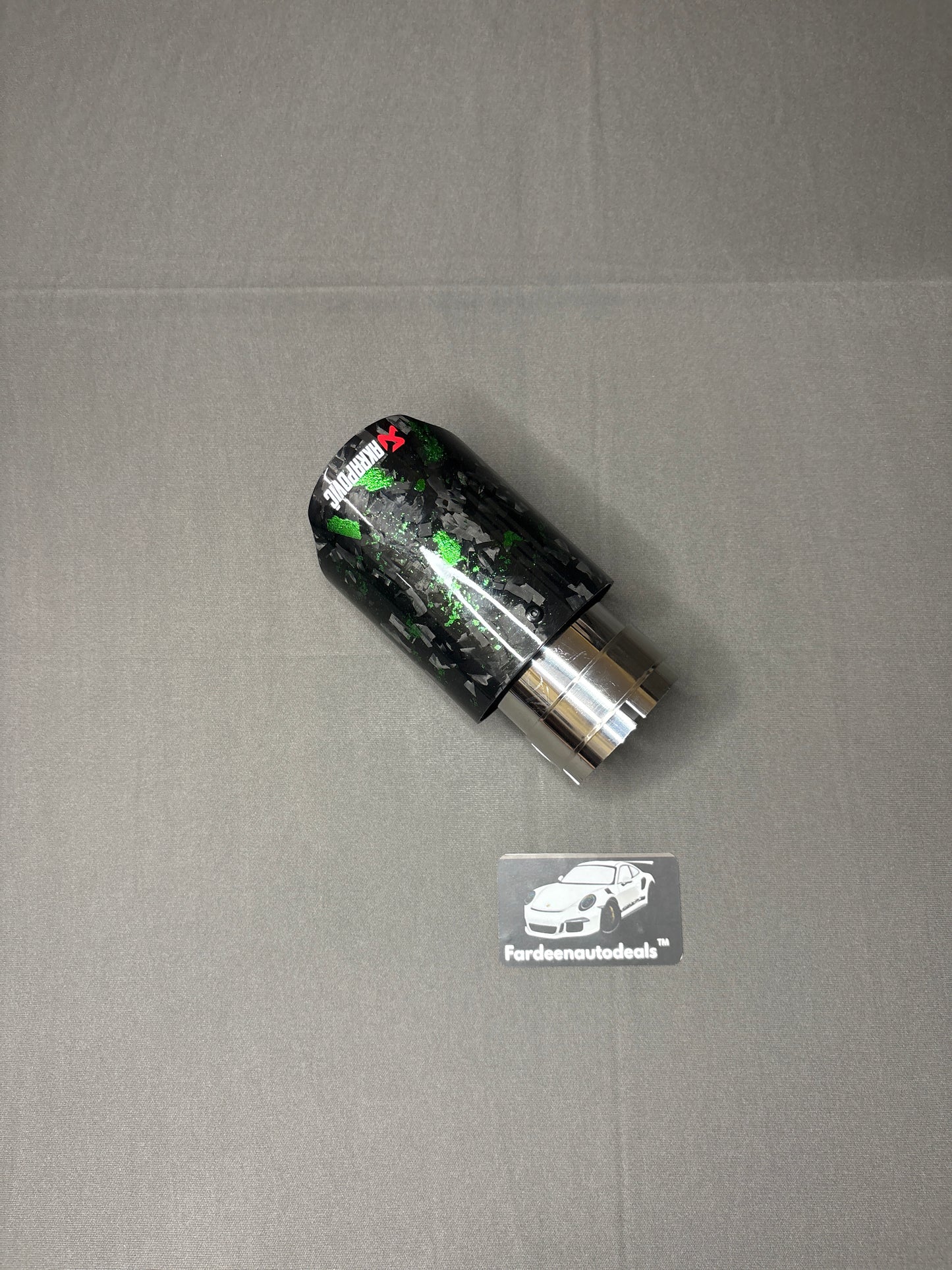 Akrapovic Green Forged Carbon Fiber Single Exhaust Tip
