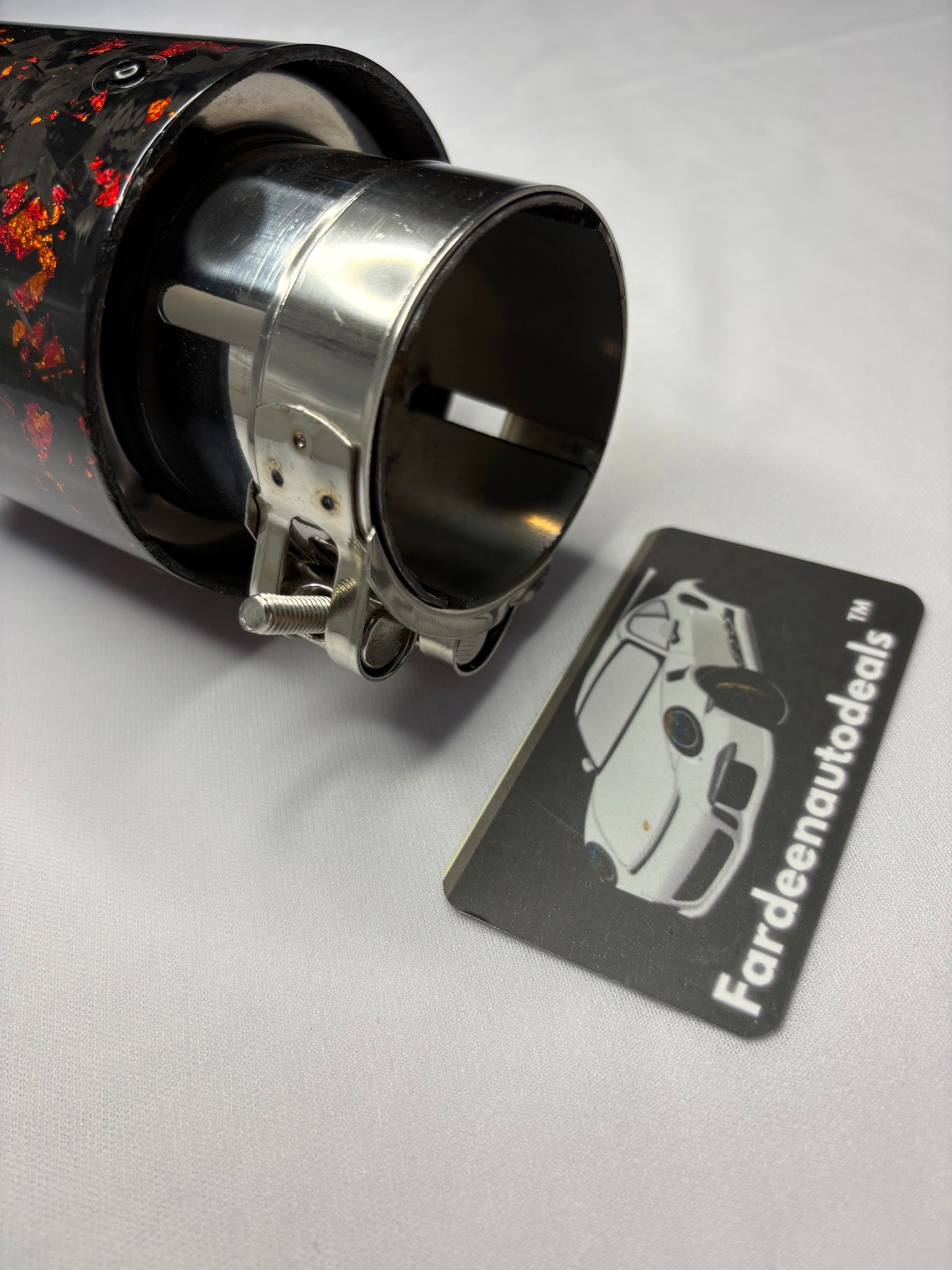 Akrapovic Exhaust Tip | Red Forged Carbon Single Tip