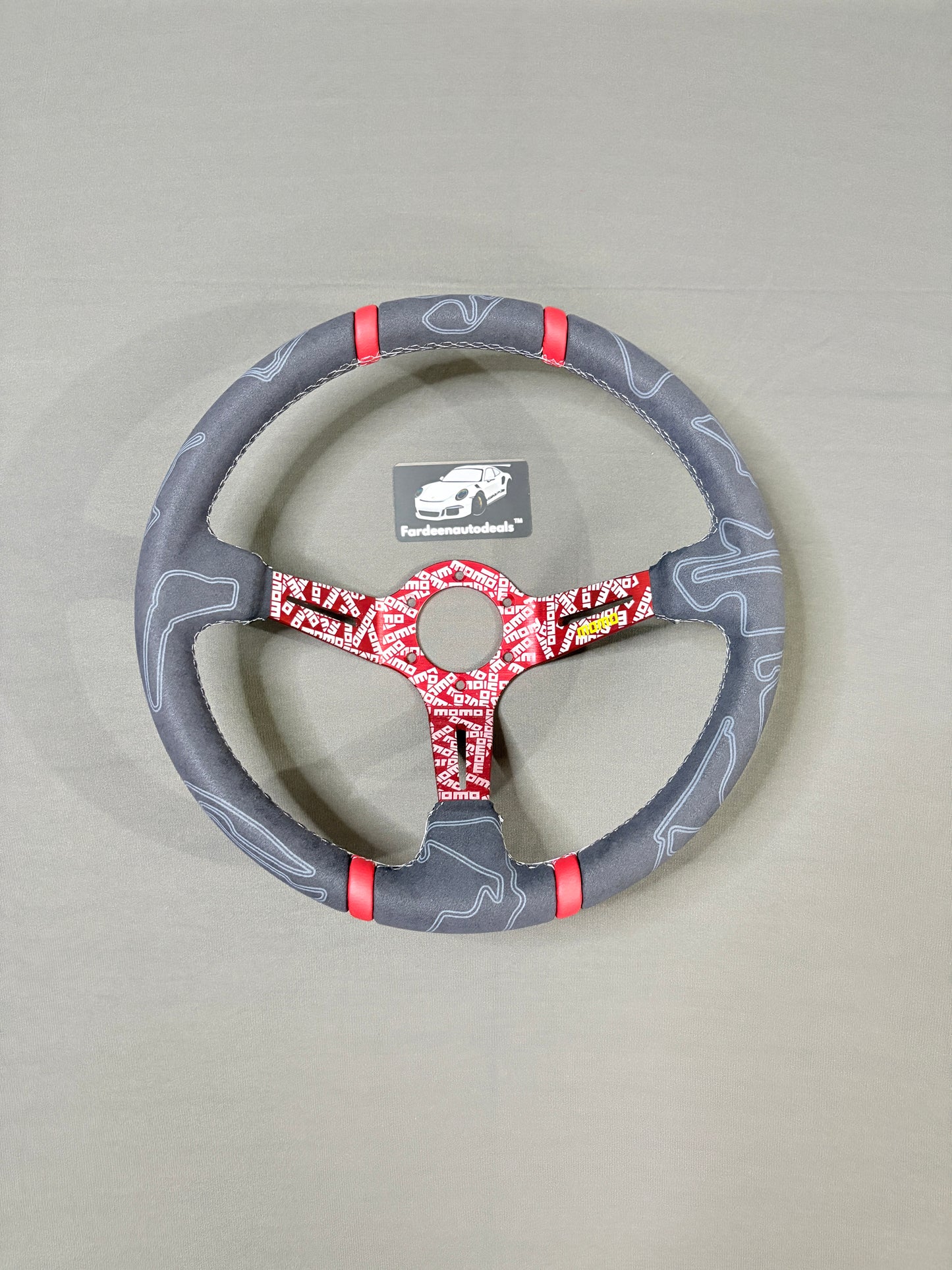 Momo 14 Inch Alcantara Universal JDM Steering Wheel