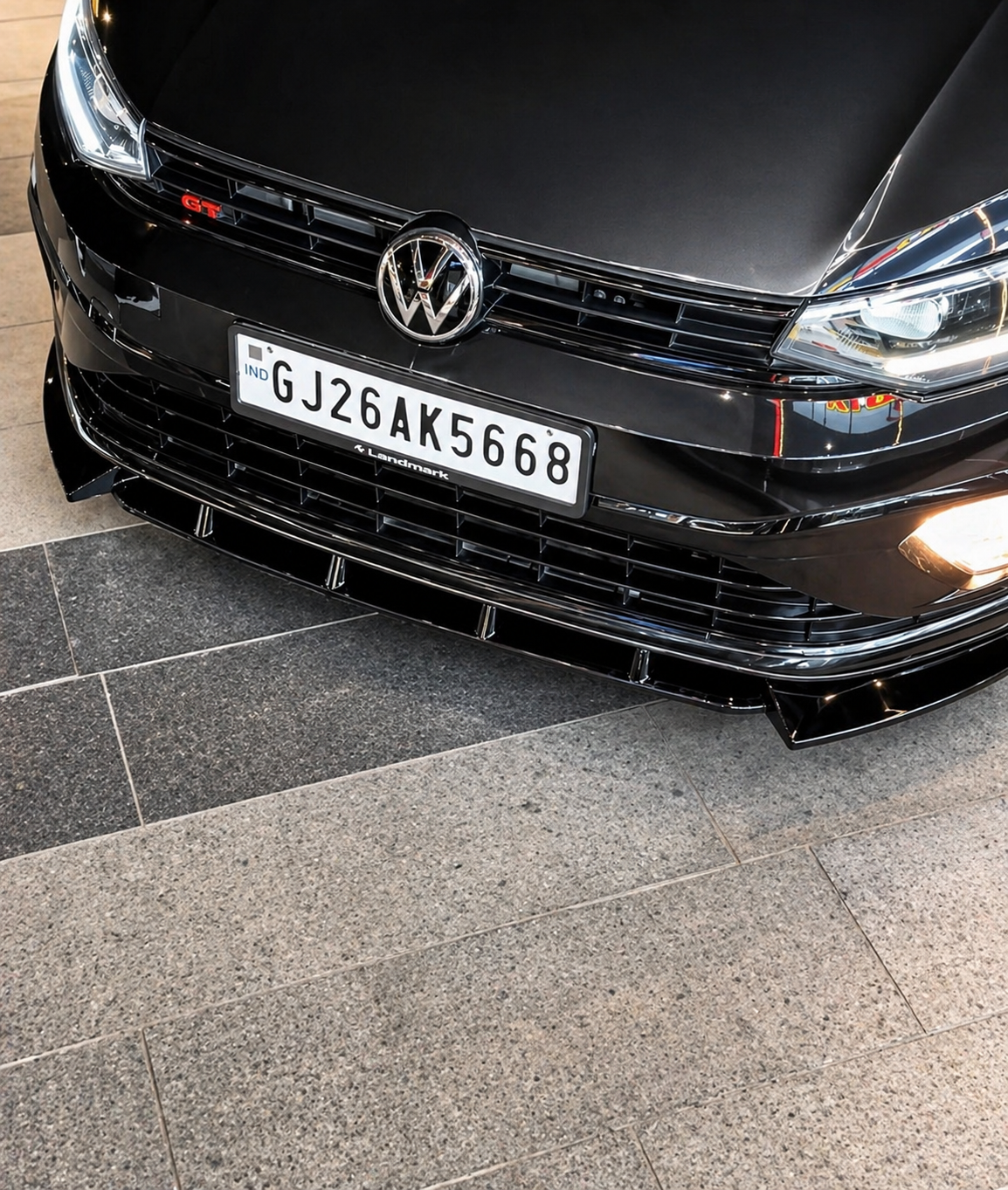 Volkswagen Virtus Full Body Kit with Spoiler, Front Splitter, Side Skirts, 4 Fin Diffuser, Batman Mirror Caps & Window Louvers