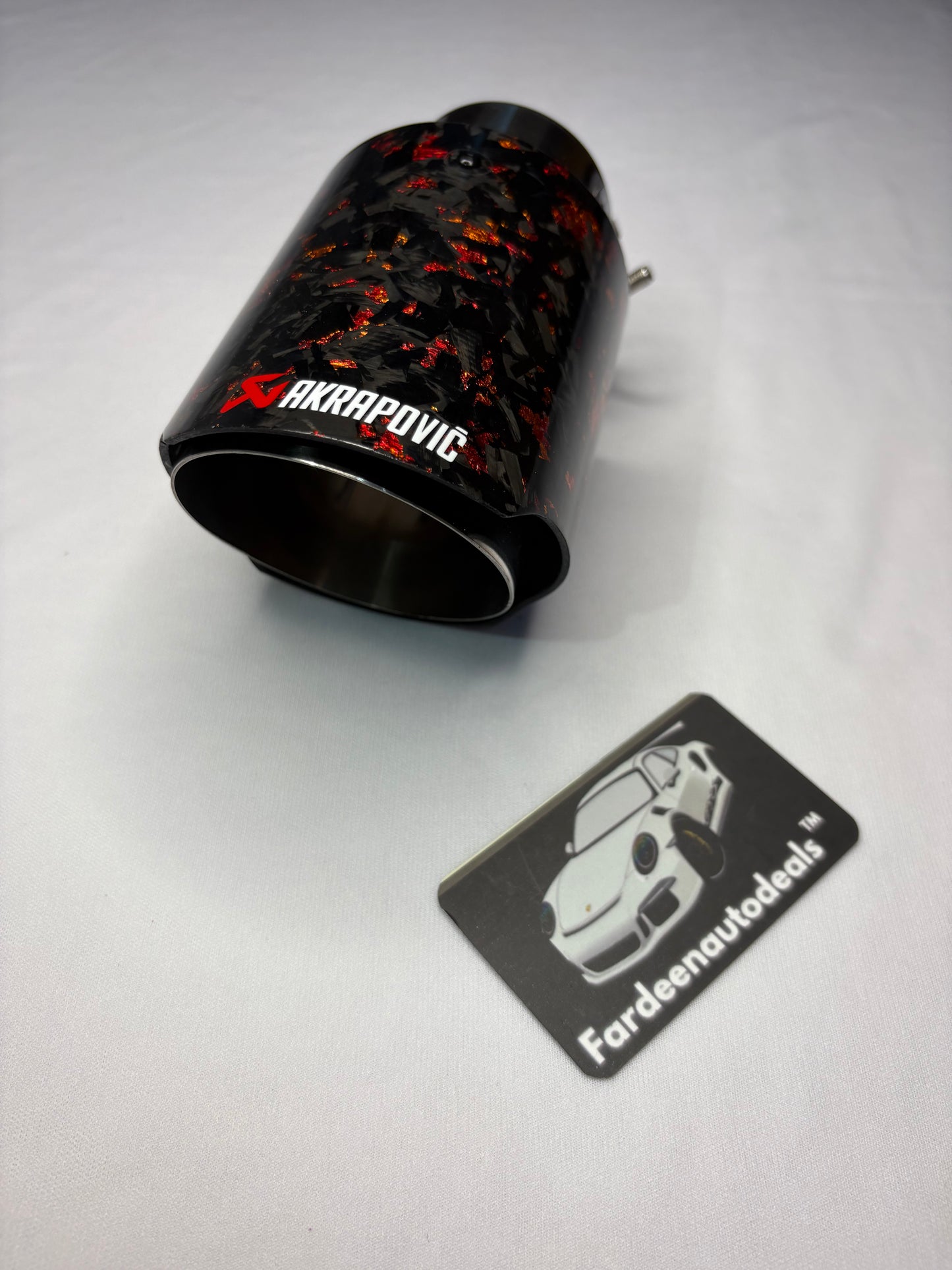 Akrapovic Exhaust Tip | Red Forged Carbon Single Tip