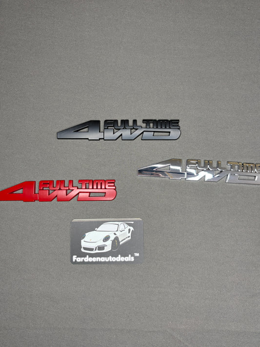 4WD Premium Metal Logo Emblem – Four Wheel Drive Car Badge
