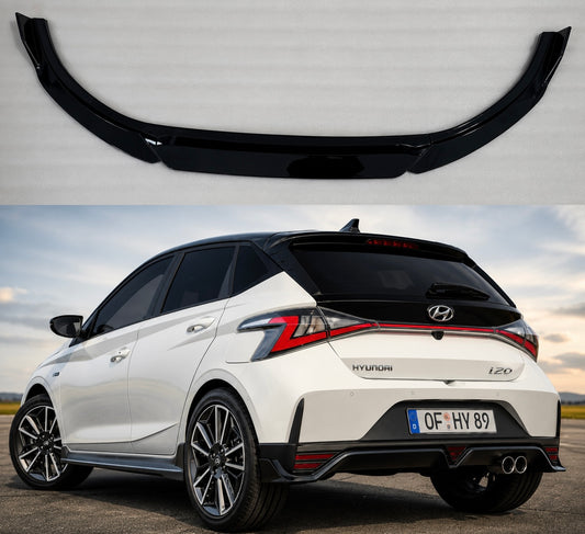 Hyundai i20 (2020+) Dedicated Front Lip Splitter | Gloss Black ABS | Premium Front Bumper Lip
