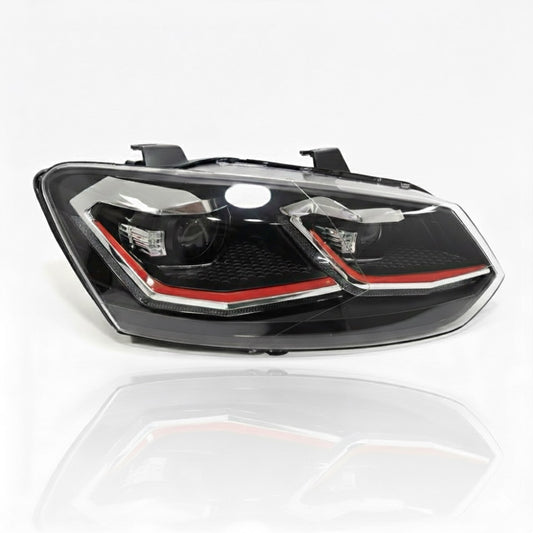Polo Golf‑Style Red Line Projector Headlights