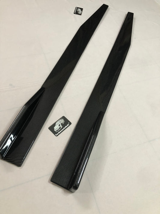 Universal 2 Pc Side Skirts Long | Carbon Fiber