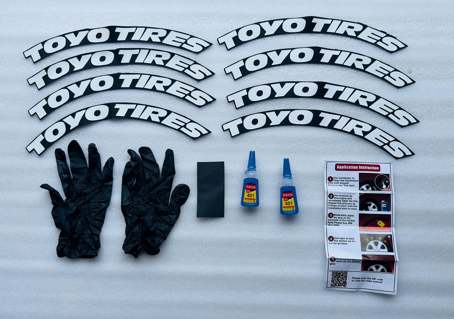 TYRE STICKERS SET OF 1 CAR